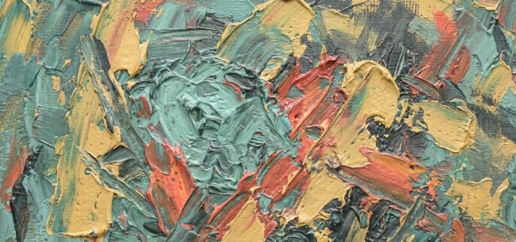 Abstract painting representing code builds and shipped projects