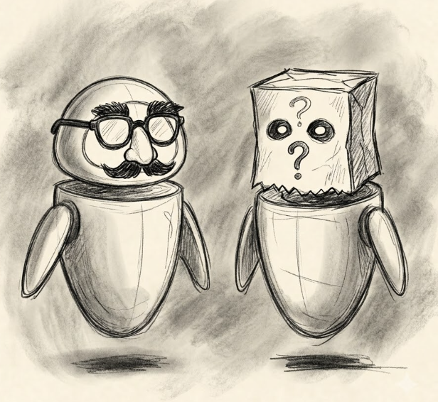 Sketch representing beware of AI agents
