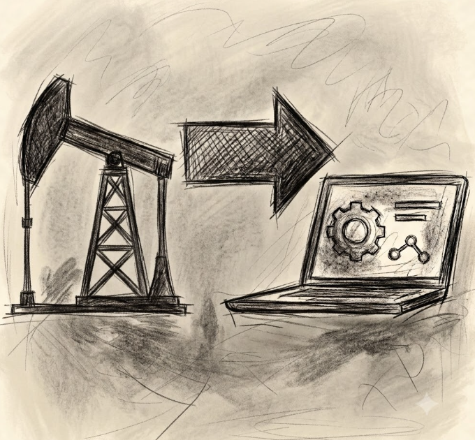 Sketch representing thoughts on switching industries